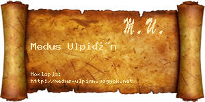Medus Ulpián névjegykártya